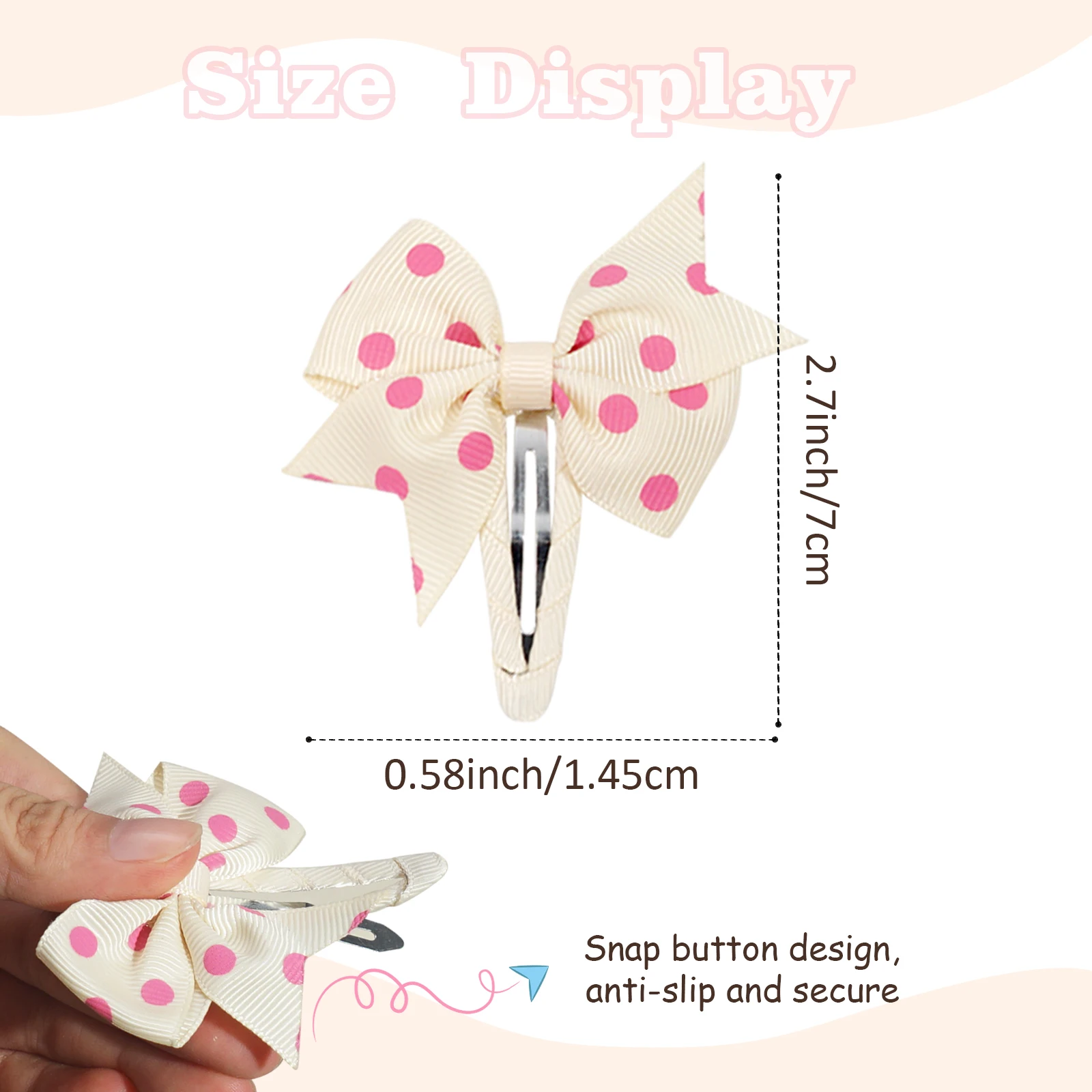 Pinces à cheveux avec nœuds, 20 pièces/30 pièces, ruban gros-grain Boutique, nœuds de cheveux de 2 pouces, Barrettes antidérapantes pour bébés filles