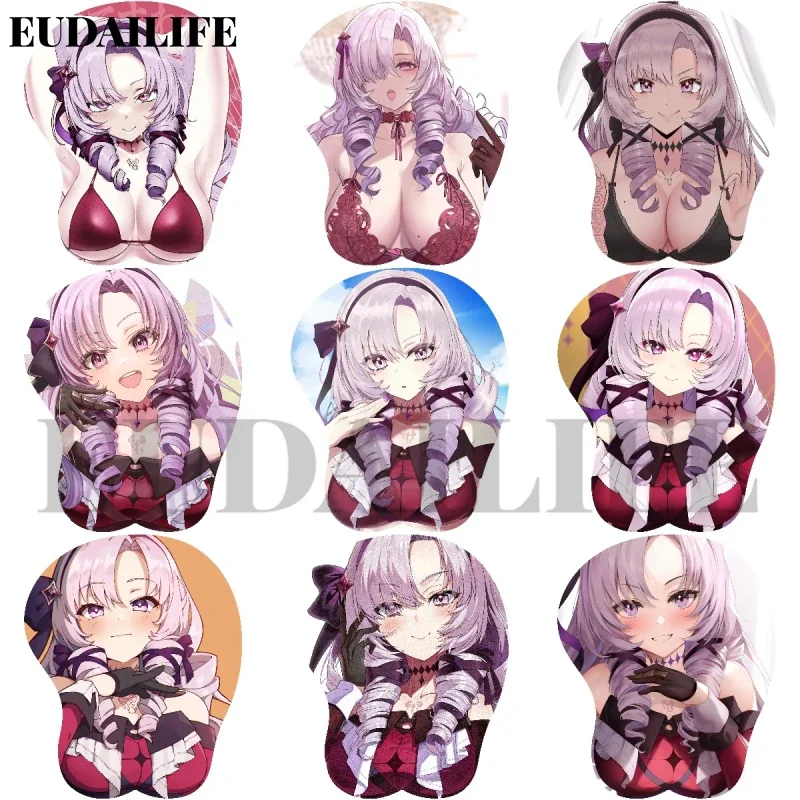

Hyakumantenbara Salome 3D Mousepad Hand Wrist Rest Mouse Pad Mousepad Silicone Oppai Soft Mouse Mat Office Work Otaku Gaming