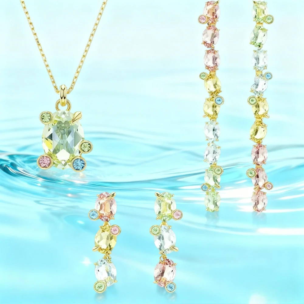 

Fashion Jewelry New Candy Themed Necklace Pendant Earrings Hand Inlaid Colorful Party Eye-catching Dreamy Romantic Gift