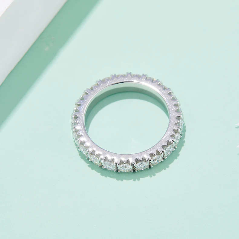 

Moissanite Ring 3MM 925 Silver Jewelry For Women Wedding Or Party Gifts