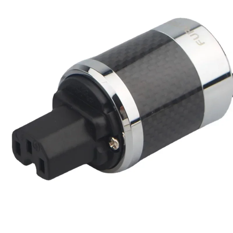 Adaptador de Audio HiFi Furutech FI50, rodio plateado, enchufe de alimentación CA de EE. UU. Y UE y conector IEC