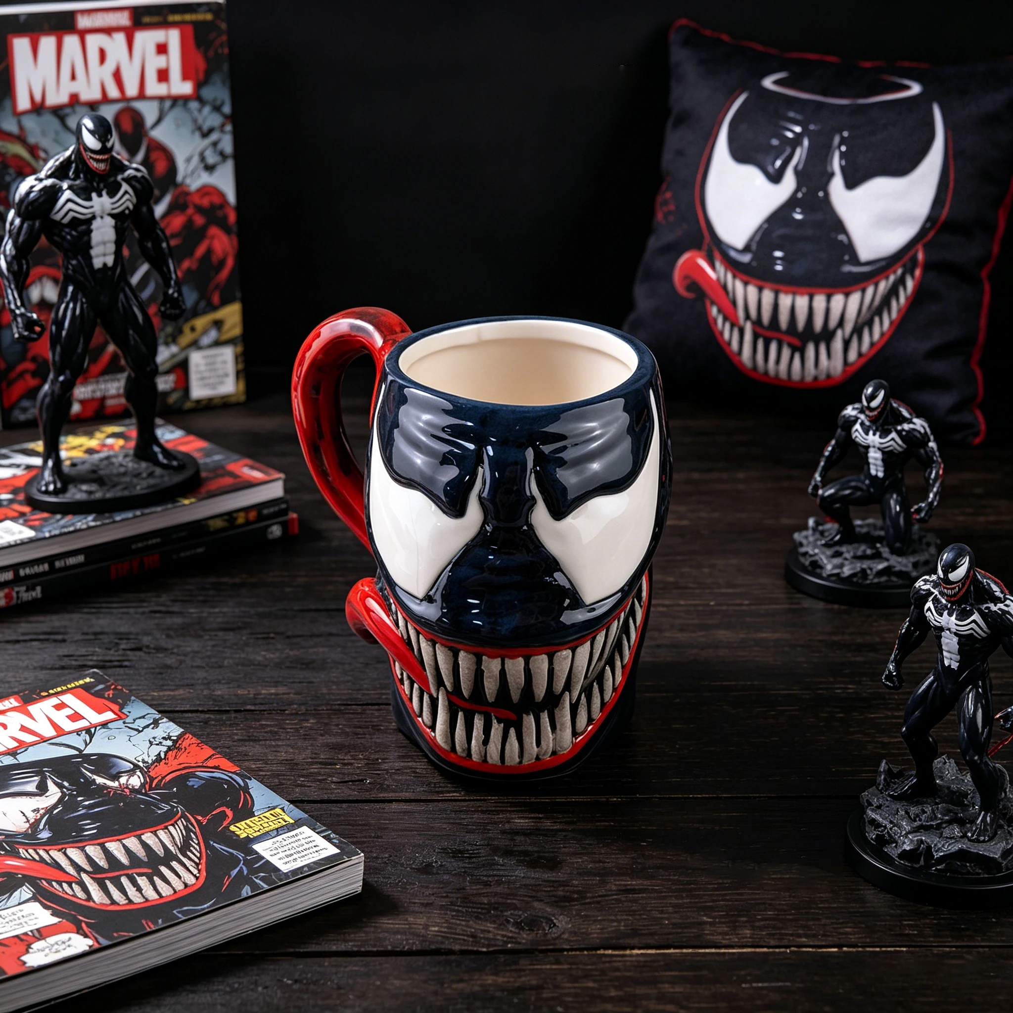 

Anime Marvel Classic Popular Venom Creativity Ceramic Cup 3D Relief Fatal Guardian Water Cup Office Coffee Mugs Birthday Gift