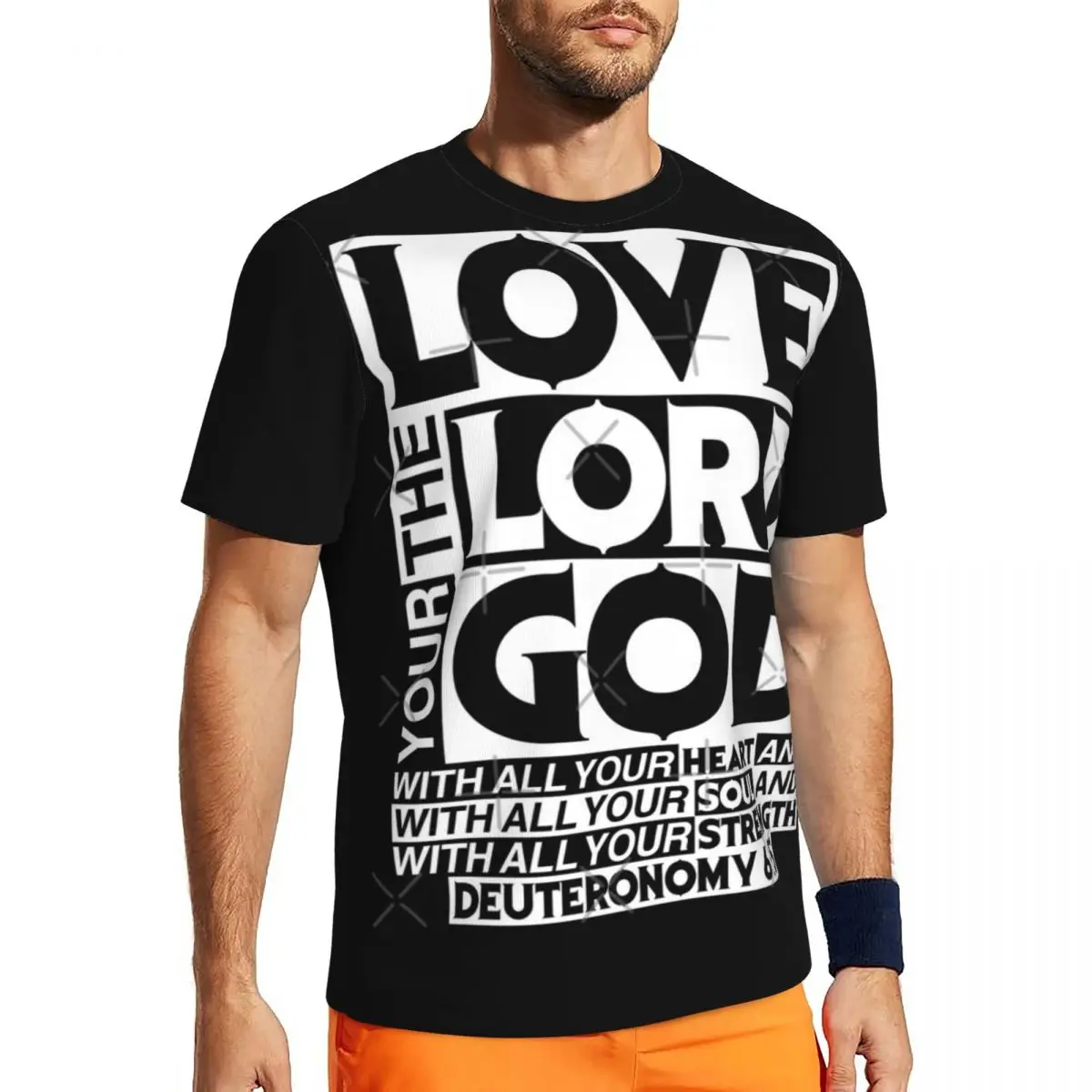 Deuteronomy 65 Love Men's Short-sleeved Mesh Classic Loose Cool Comfortable T-Shirt