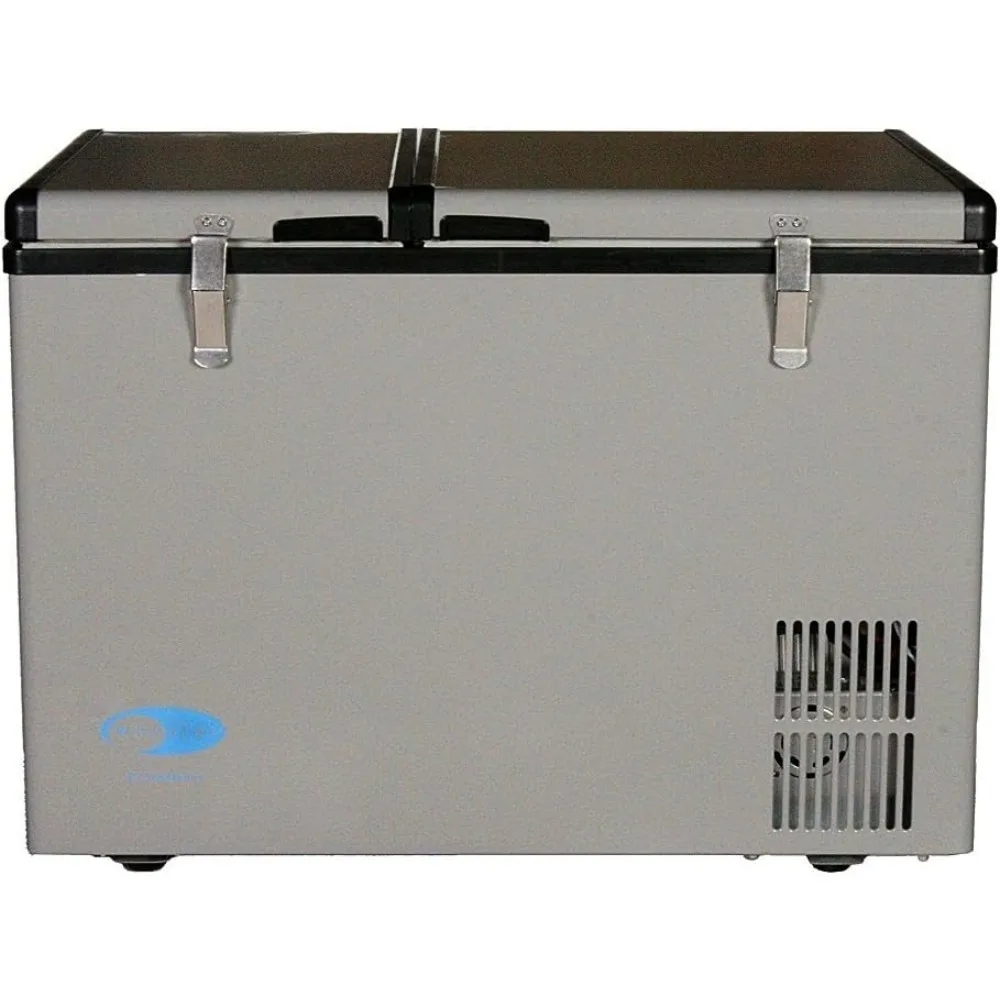 FM-62DZ 62 Quart Dual Zone Portable Refrigerator and Deep Freezer Chest, AC 110V/ DC 12V