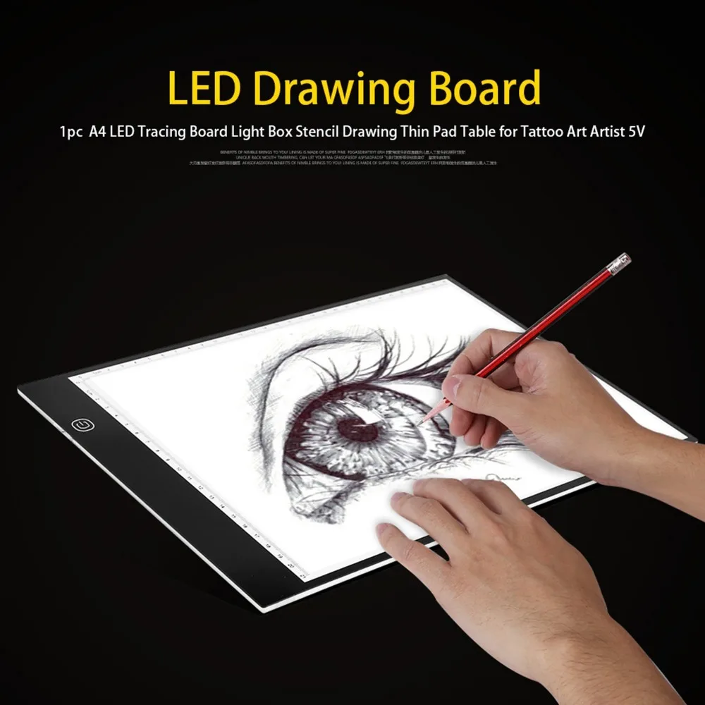 A4 LED Tracing Board Ultra-Thin Three-Level Dimmable Drawing Light Box Low Power Light Pad Animation Line Tracing