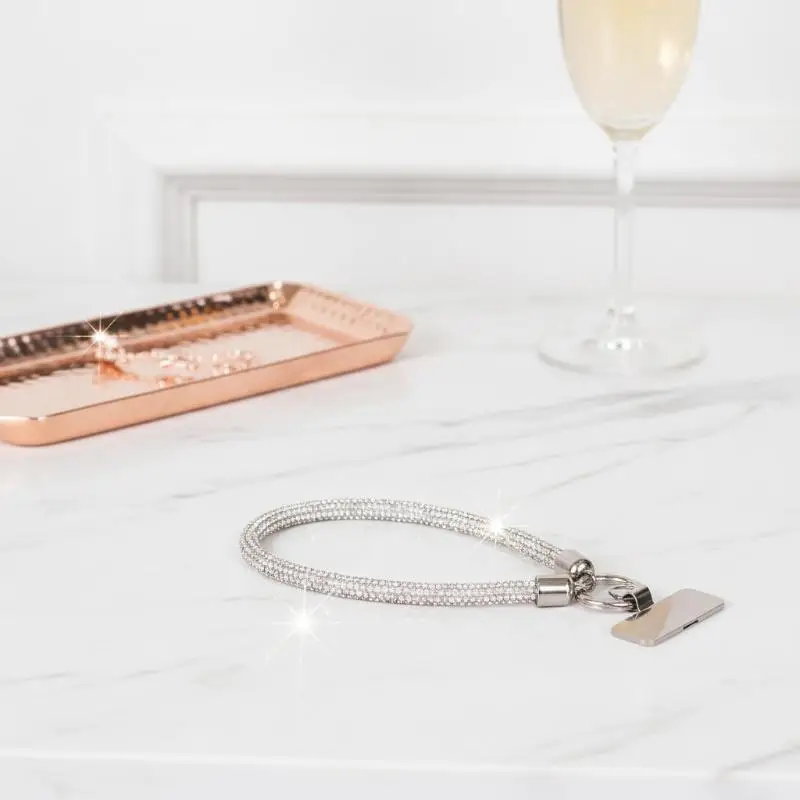 Cordón de Lujo para Teléfono con Diamantes, Clip Metálico Universal, Cadena Corta de Mano para Todos los Tipos de Smartphones, Tienda Health Care 93