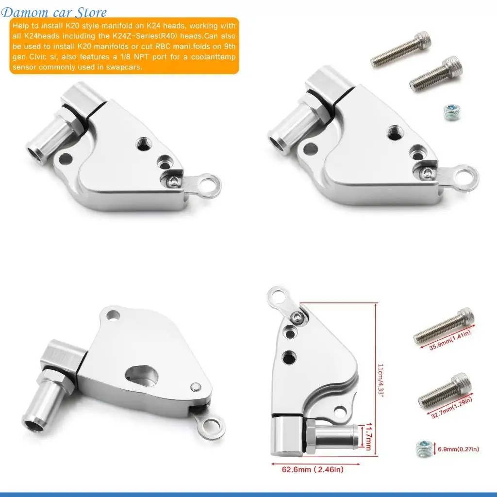 

A2UC Автомобильный воздухозаборник Манифорт впускной коллектор Manifold Adapter для K20 K24
