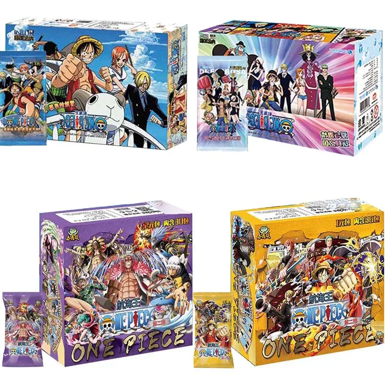 Wholesales 24BOX One Piece Collection Cards Box Boost Luffy Nami Tgc Game Anime Film Red Playing Cards Christmas Gift