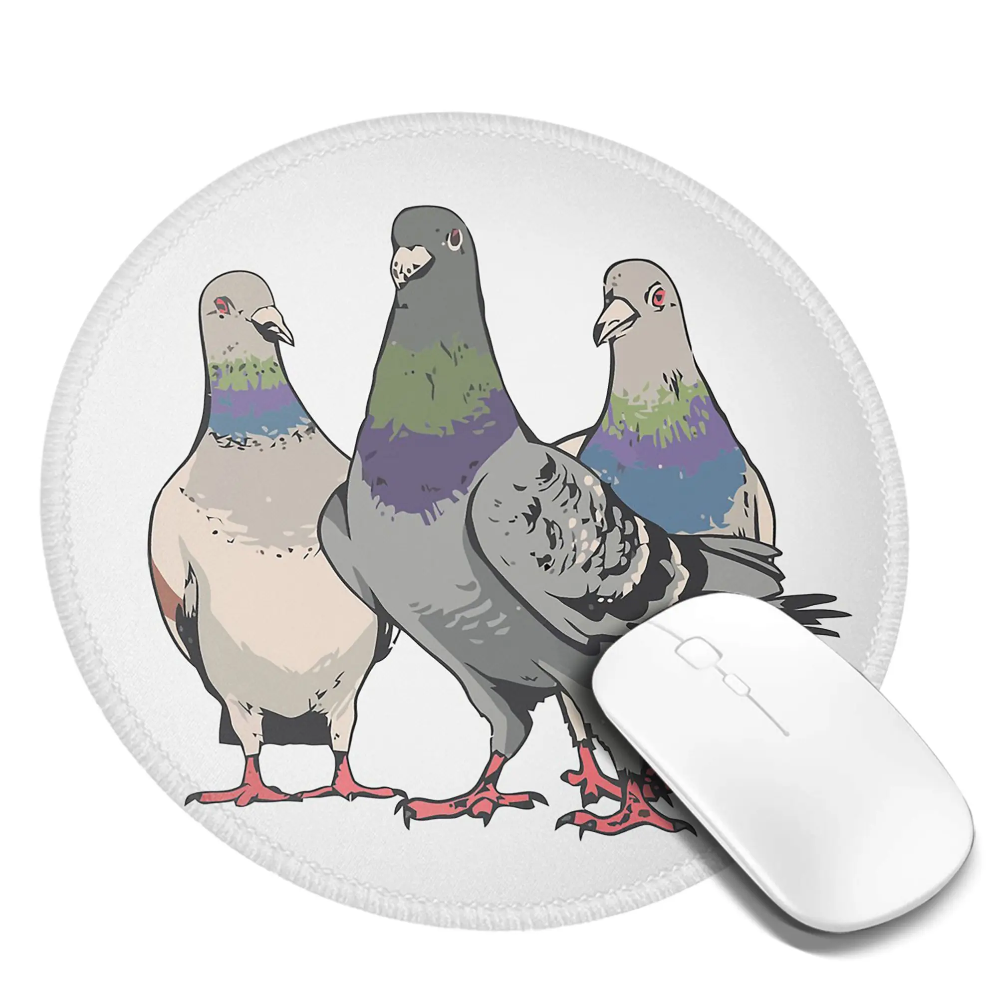 Pigeon Themed Pattern Mouse Pad Computer Keyboard Mouse Mat Gaming PC Laptop Desk Mat Office Accessories Table Mats