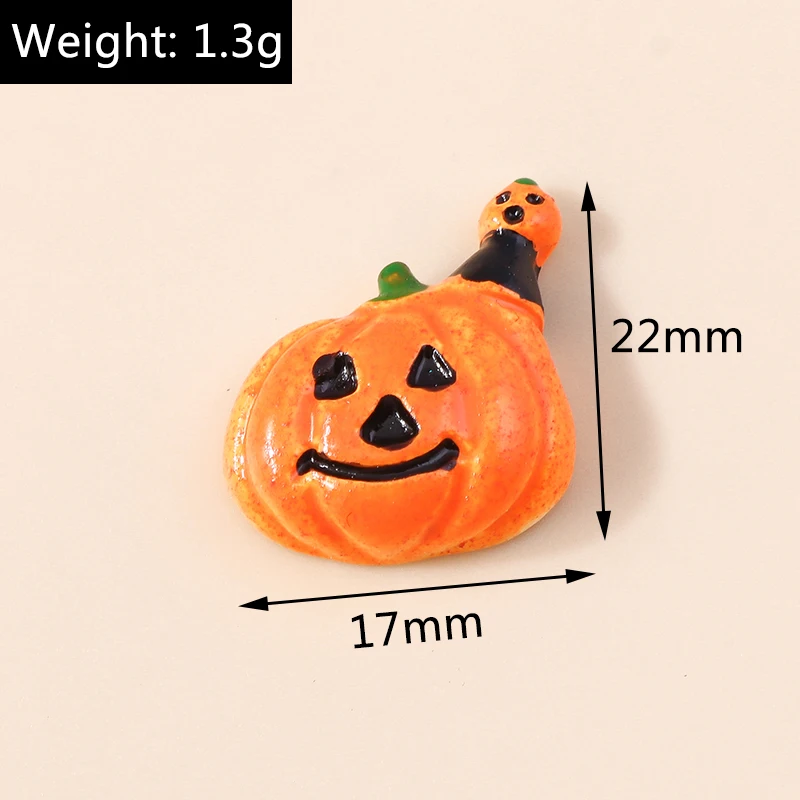 10 stücke gemischte Halloween Charms niedlichen Harz Witch Hut Katze Kürbis Mond Geist Charms Anhänger für DIY Schmuck machen Zubehör – Detail 17