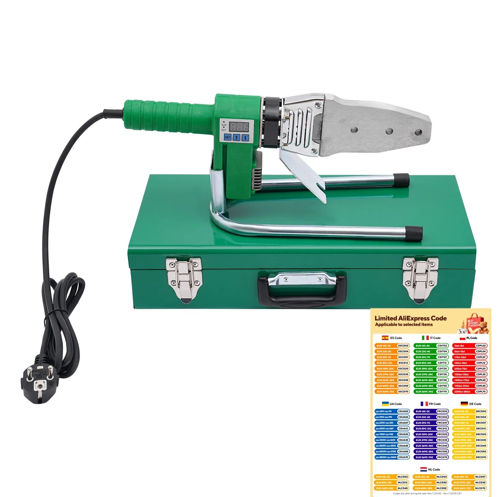 Ferplast 1500w 220V Pipe Welding Machine, Hot Melt Tool for PPR PE PP HDPE