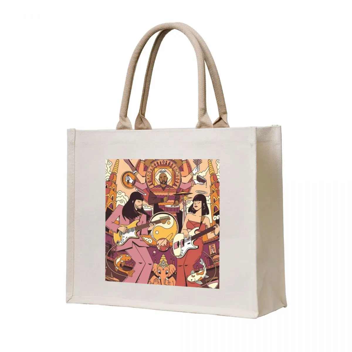

Khruanbin Memorable Concert - Aesthetic Tote Bag Woman shopper bag Candy bags supermarket folding bag