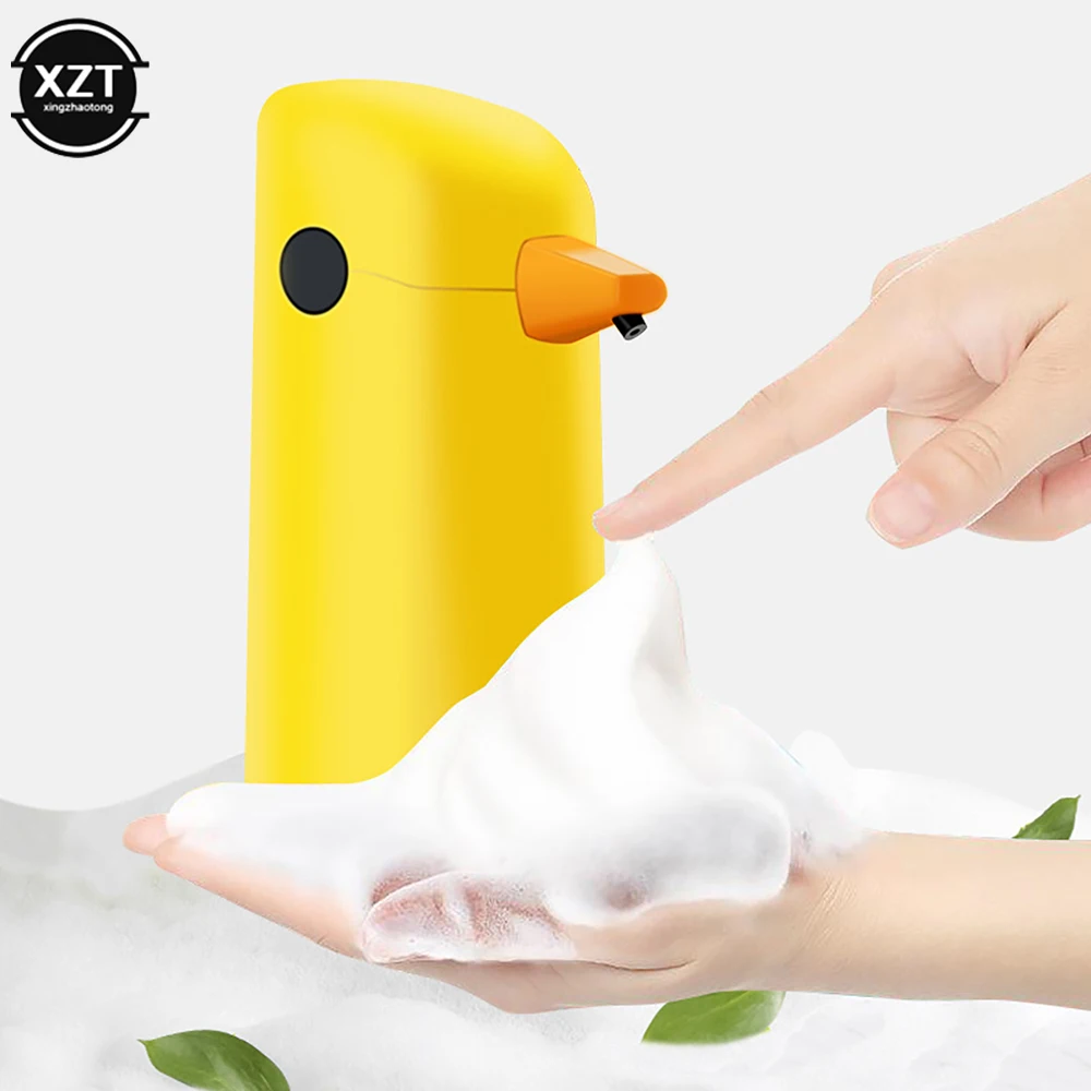 Touchless Automatic Soap Foam Dispenser for Kids Cute Little Yellow Duck Touchless intelligent Induction for Home Bathroom