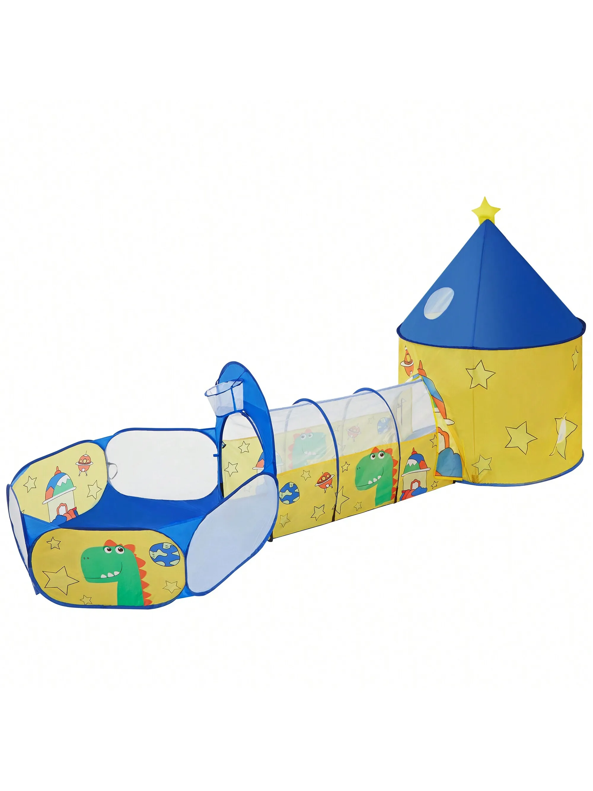 SONGMICS tenda da gioco per bambini 3 in 1. Include Tunnel, parco giochi con palline, tenda a razzo Pop-Up. Per ragazzi, ragazze, bambini piccoli.