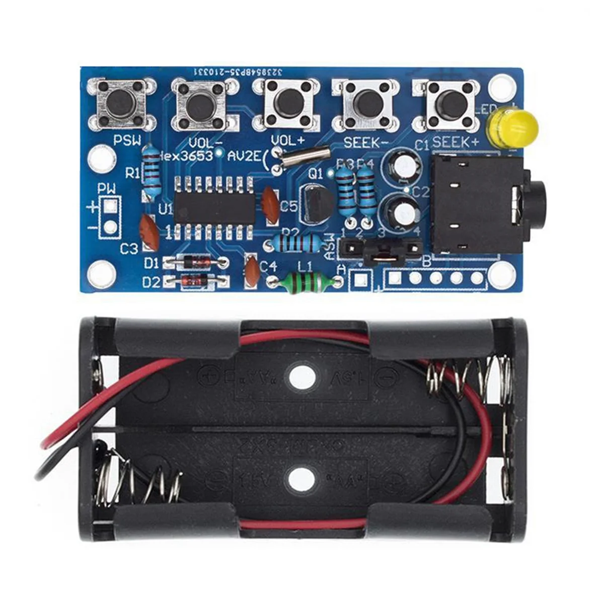 T85C RDA5807 DIY Electronic Kits Wireless Stereo FM Radio Receiver Module PCB 76MHz-108MHz DC 1.8V-3.6V