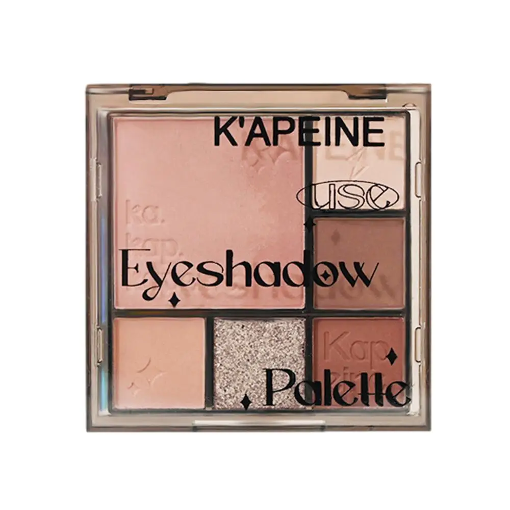 6 Colors Glitter Eyeshadow Palette Multifunctional Highlight Eye Bronzer Shadows Palette Makeup Eye Shadow Blusher Powder G5K3