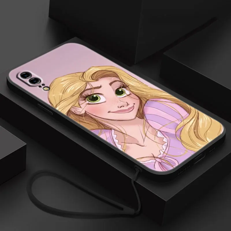 Disney Rapunzel Princess Case For Huawei P Smart Z S 2021 2020 2019 2018 P50 P40 P30 P20 Pro P10 P9 P8 Lite 2017 5G Black Soft