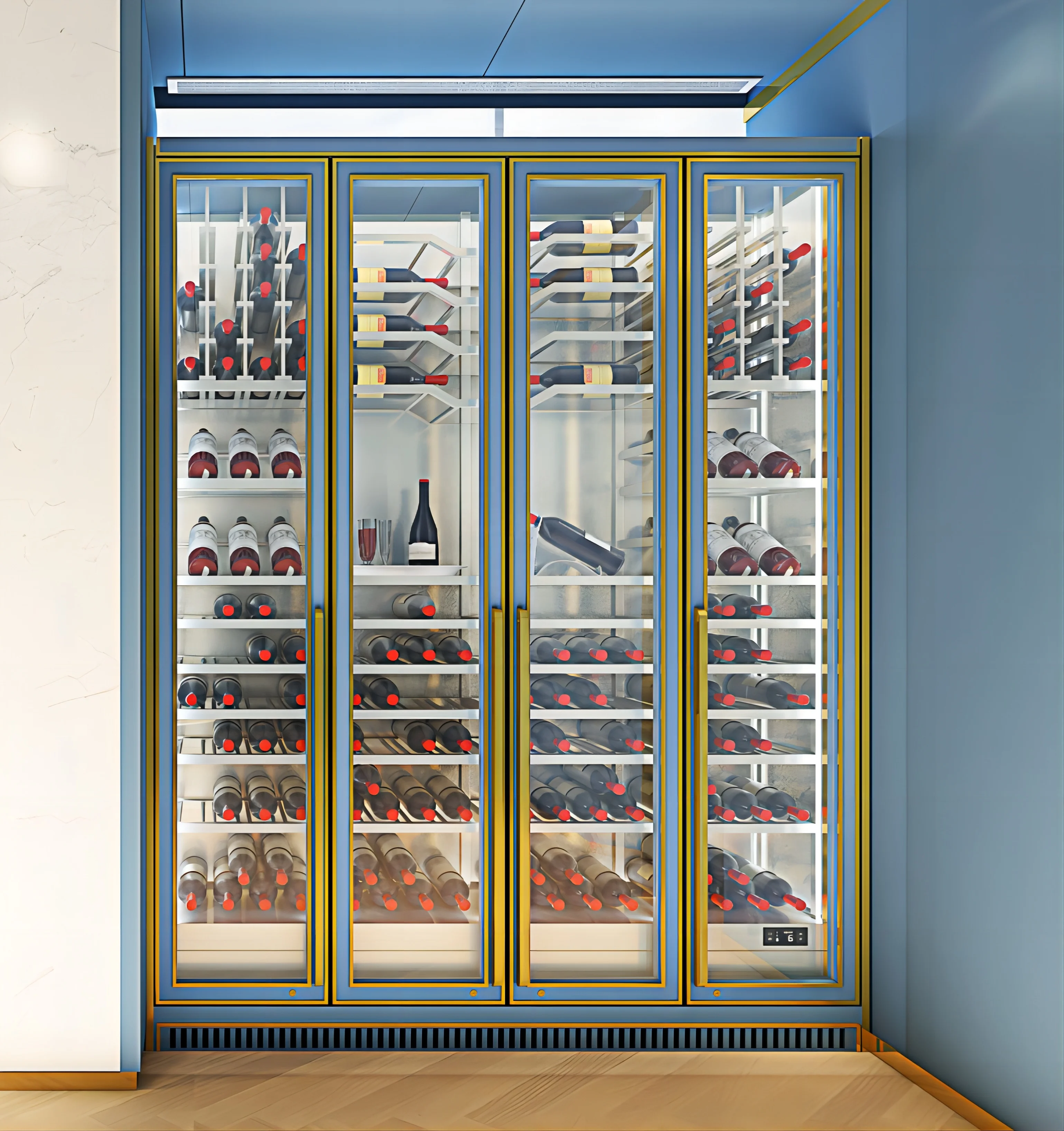 Contemporary Modern cantina cave wine cellar display fridge custom wine cellars design wine&beverage cooler