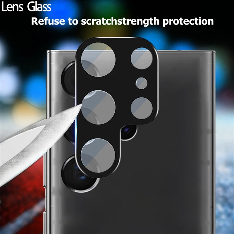 9H Round edge camera protector per Samsung Galaxy S24 S23 Ultra Lens Film accessori S24 plus samsung full cover protection