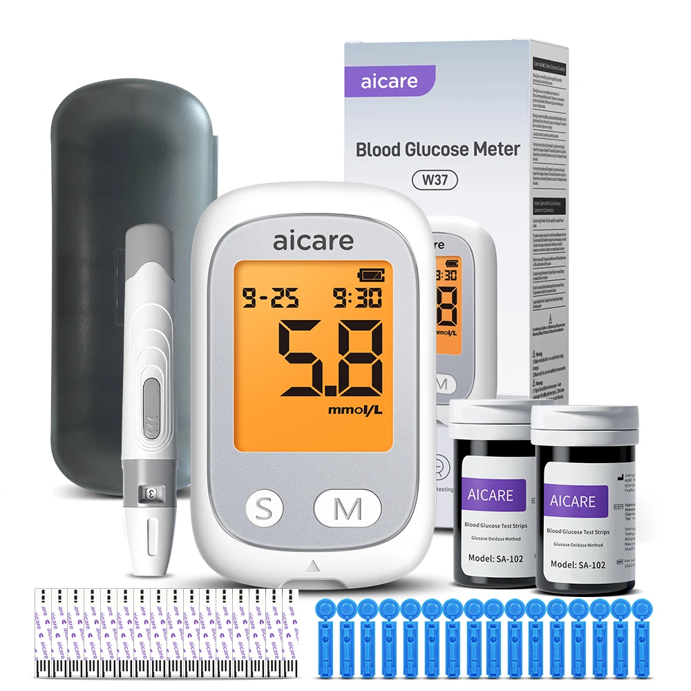 blood-glucose-monitor-kit-50-test-strips-lancets-1-monitor-1-lancing-device-high-precision-blood-glucose-meter-suitable-for-home