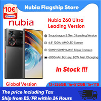 ZTE Nubia Z60 Ultra Leading Version Smartphone 5G Snapdragon 8 Gen 3 Leading Version 6.8 120Hz AMOLED Screen 80W Fast Charging 64MP Camera NFC