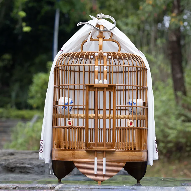 

Large full set of bird cage accessories, thrush cage, bamboo boutique cage