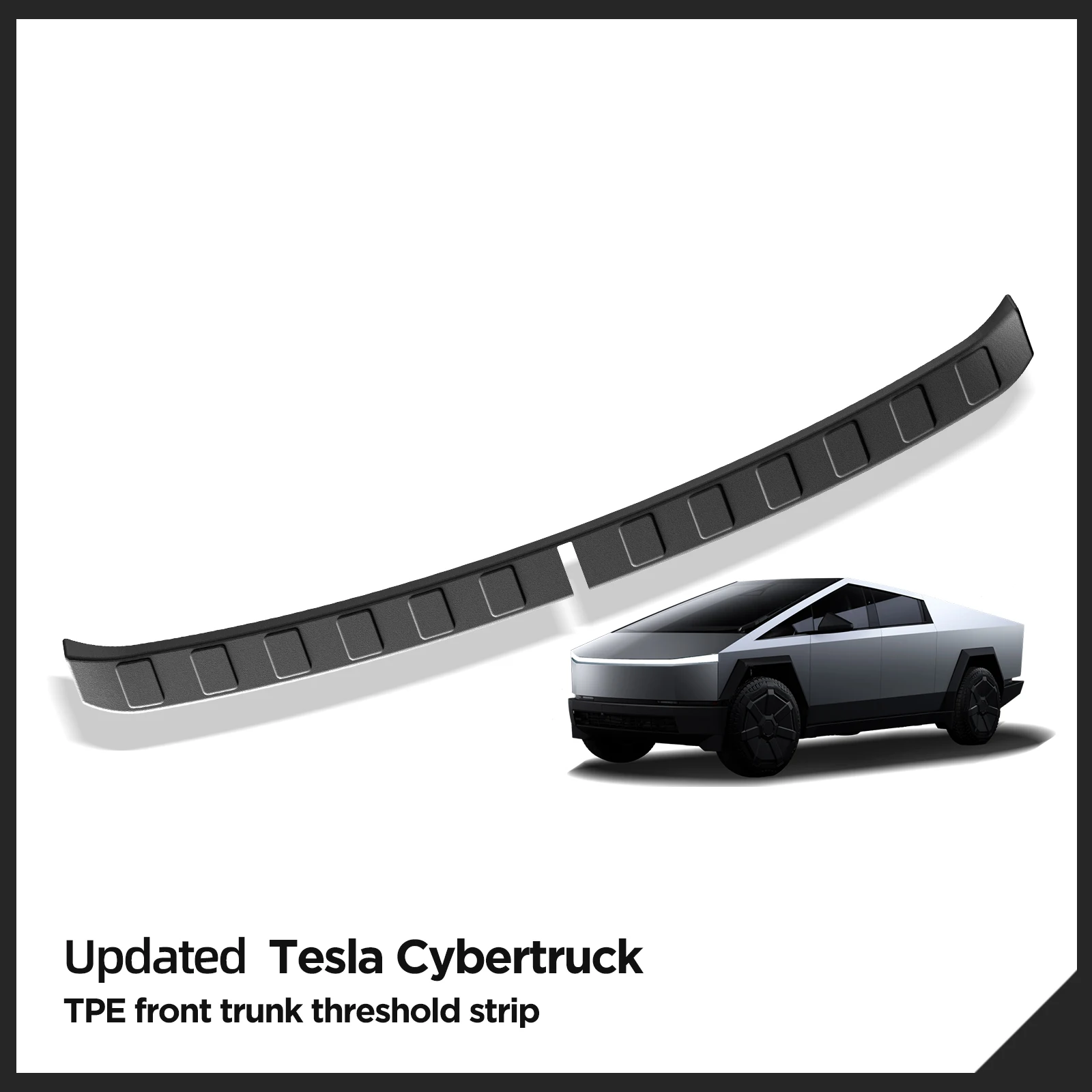 For Tesla Cybertruck Front Trunk Threshold Strip Bumper Protective Cover Pickup Trunk Inner Guard Strip 2024 Car Accessories