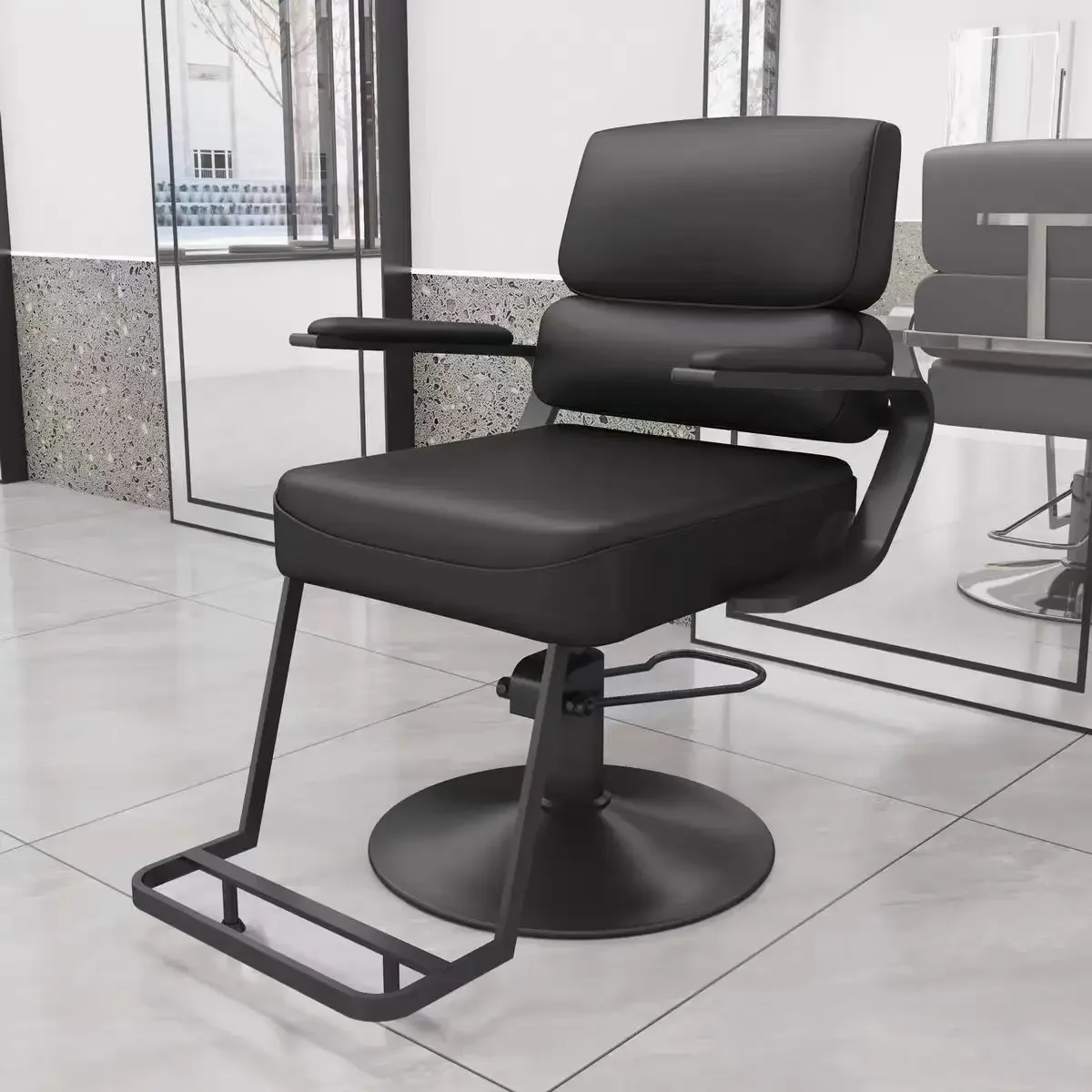 

Barber Chair Salon Height Adjustable Equipped with Professional Hydraulic Salon Barber Chair BarberShop Commercial Furniture