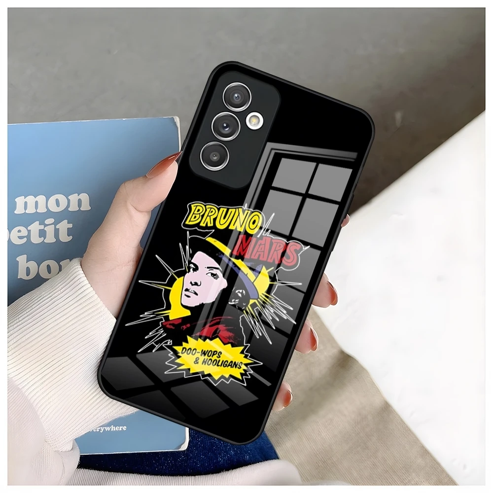 Singer Bruno Mars Phone Case for Samsung S24 Ultra S23 S22 S20 Fe S21 Plus Galaxy A54 A34 A24 A53 M54 Note 20 Glass Cover image 3