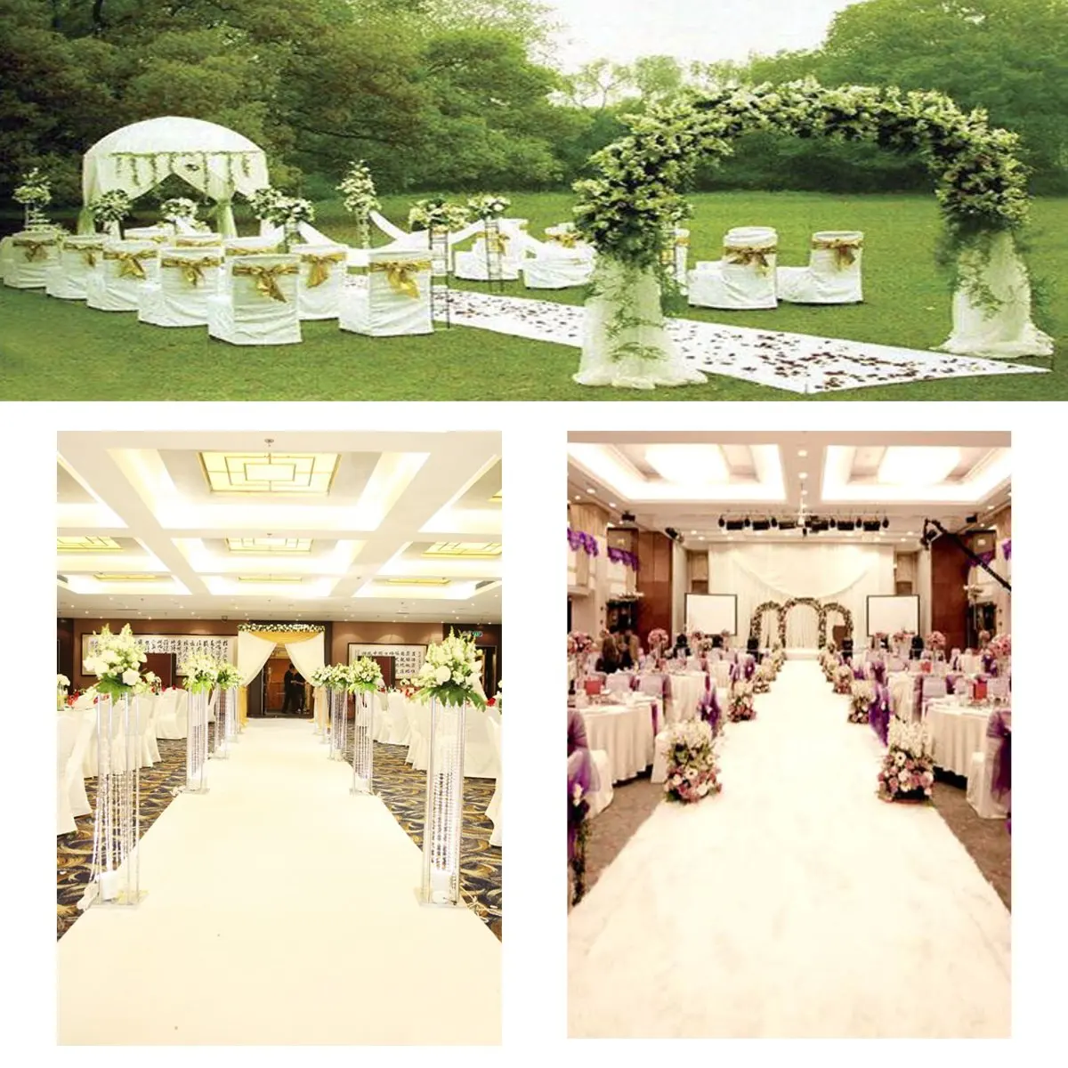 Wedding White Carpet Aisle Runner Carpet Anti-slip Carpet Banquet Festival Event Carpet Ceremony Party Stage Rugs Wedding
