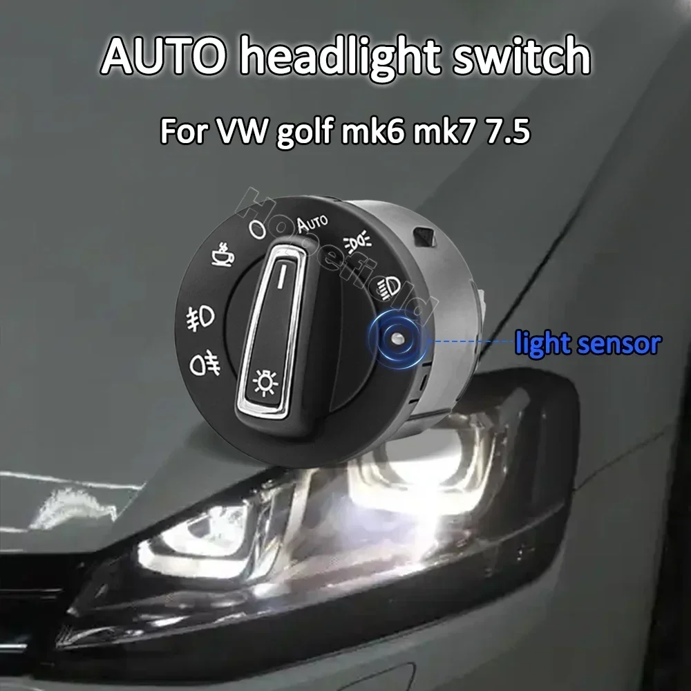 AUTO fog light switch headlight sensor dashboard control module coming leaving home for VW Golf 7 MK7 2012-2017 car accessories