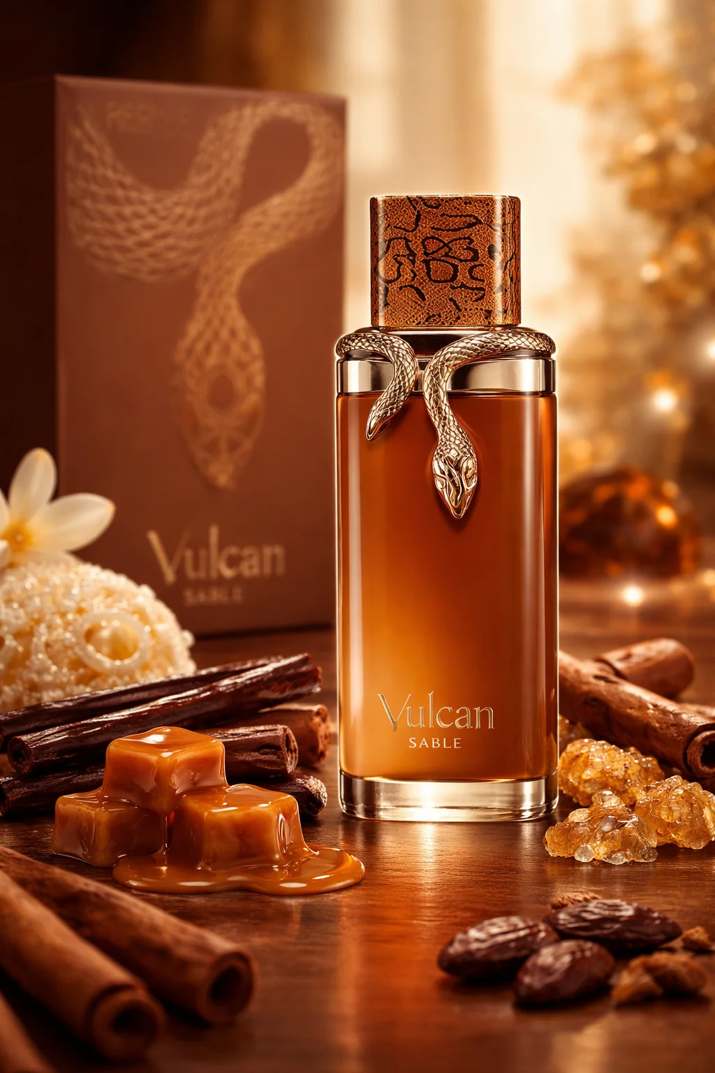 French Avenue Vulcan Sable Extrait De Parfum 100ml Unisex, Perfume Amaderado Gourmand, Spray de Larga Duración, Fragancia Premium de Nicho, Regalo