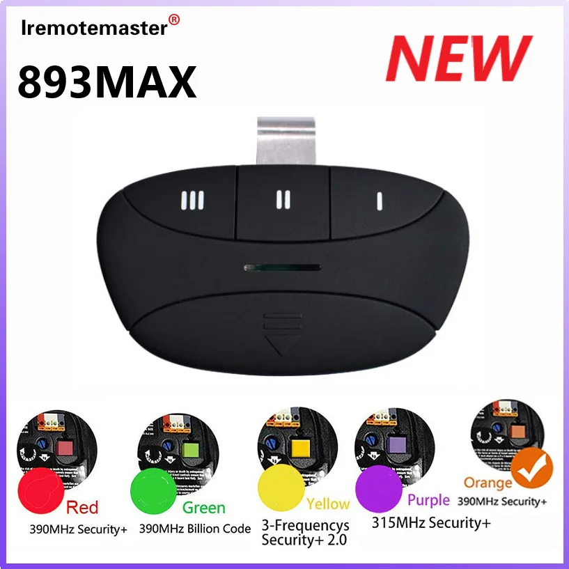 

893MAX Replacement Remote for LiftMaster 893max Garage Door Opener Remote 310/315/390MHz