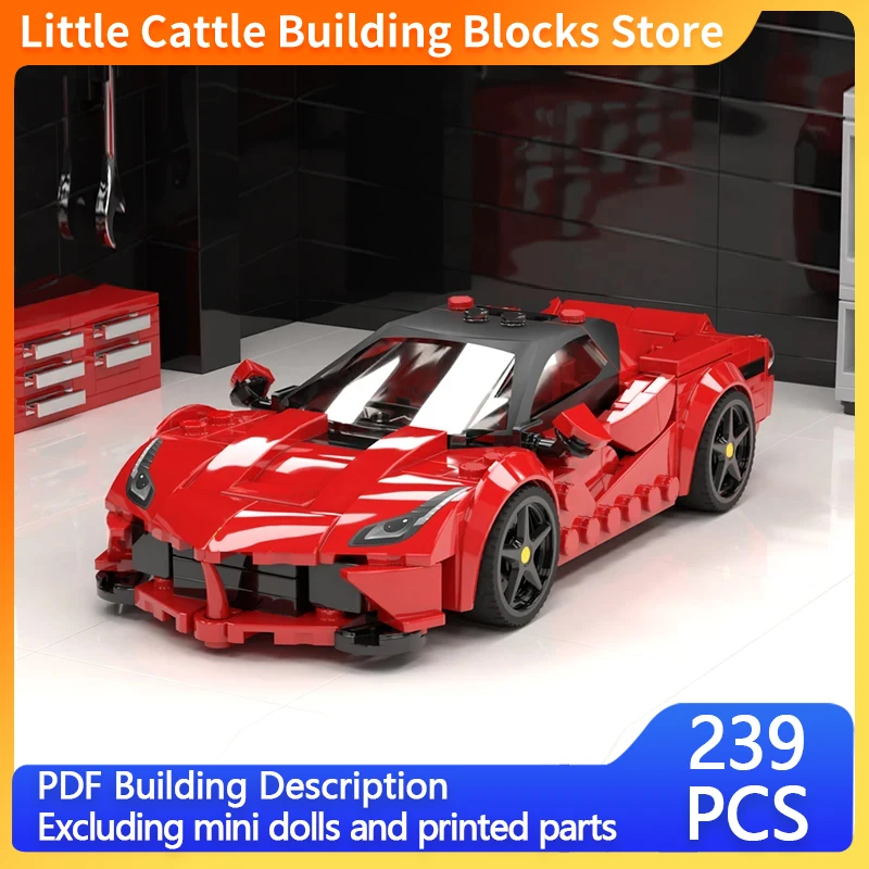 Speed Hypercar Model MOC Building Bricks Top Tier Sports Car LaF3rrari Modular Technology Holiday Assemble Children Toys Suit