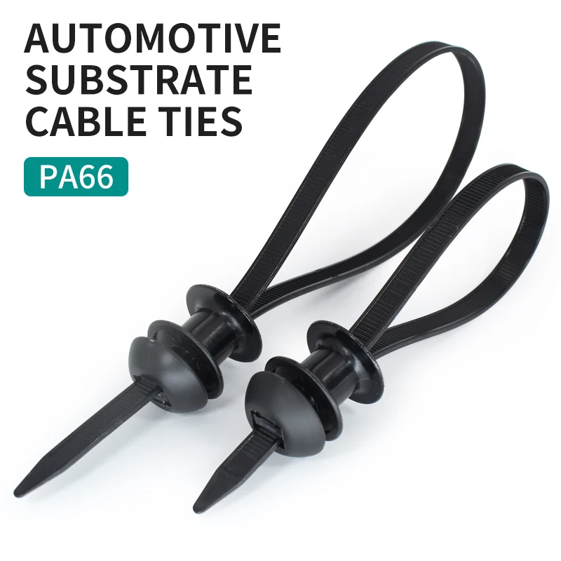 8*280 8*380Black Nylon Car Motocycle Base Plate Cable Plastic Loop Tag Self-Locking Zip Ties Installation FIxed Seat Frame Clips