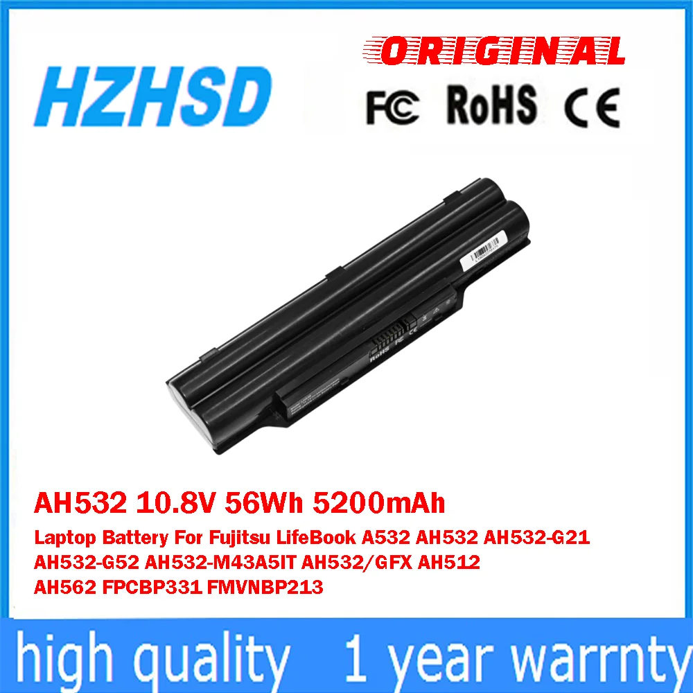 

AH532 10,8 В 56 Втч 5200 мАч Аккумулятор для ноутбука Fujitsu LifeBook A532 AH532 AH532-G21 AH532-G52 AH532-M43A5IT AH532/GFX AH512 AH562