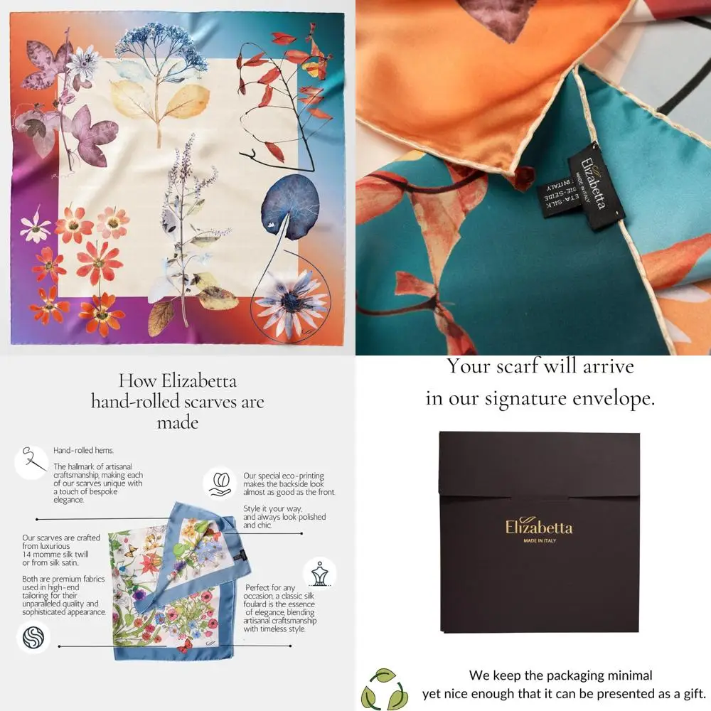 

Итальянские квадратные шарфы из 100% шелка — 35, ручная работа в Италии, женские роскошные модные аксессуары