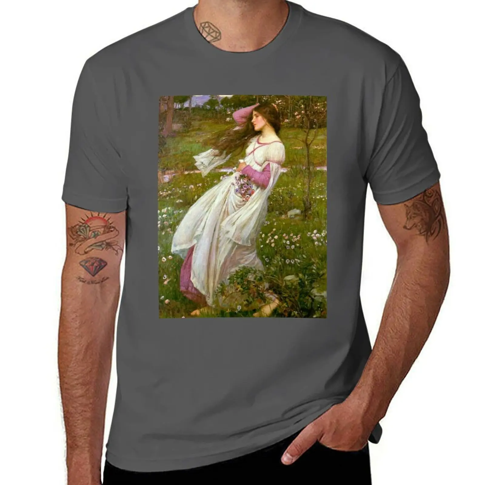 

Windflowers John William Waterhouse - T-Shirt Breathable Sportswear T-Shirt for Men