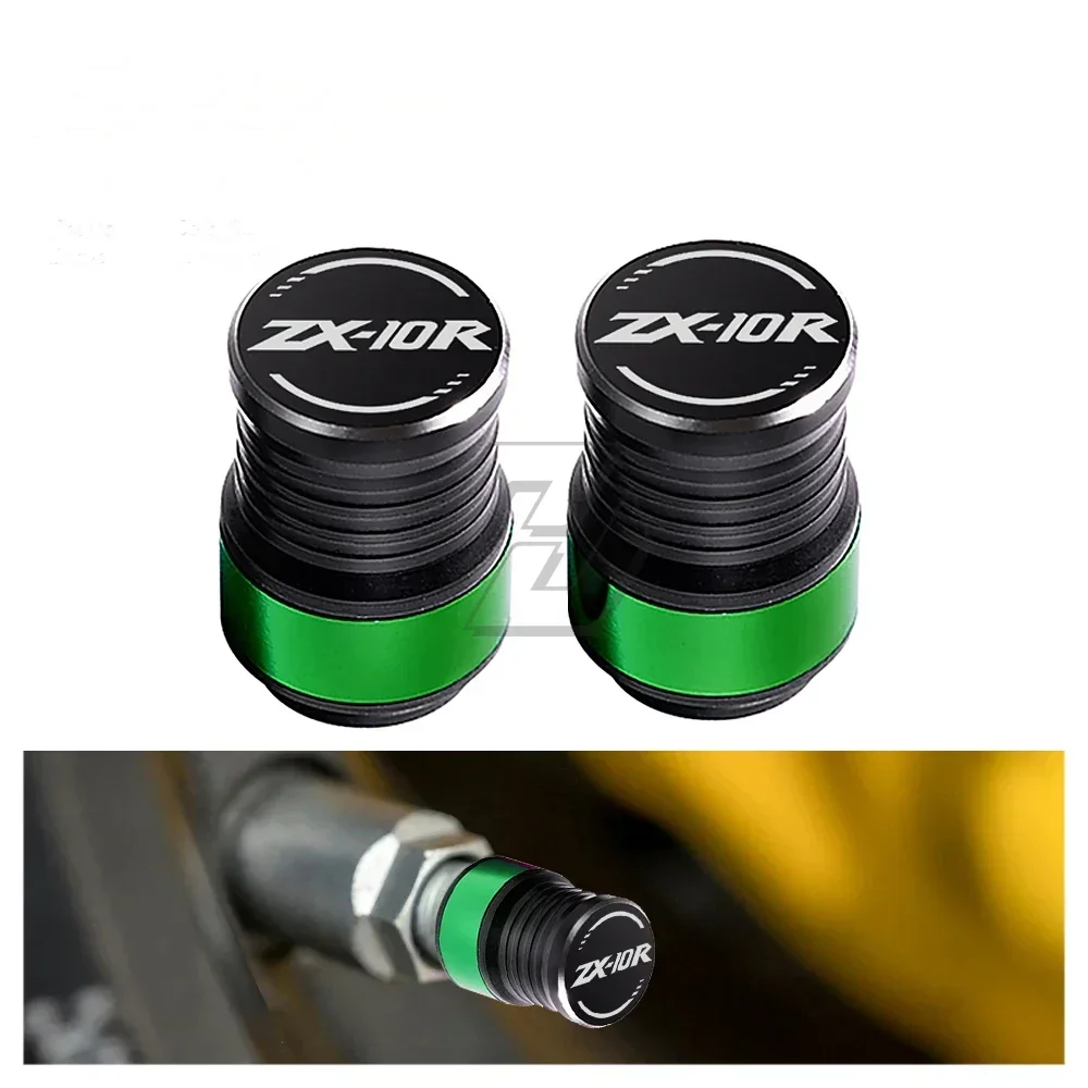 For Kawasaki ZX-10R ZX10R Rim Motorcycle Accessories Wheel Tire Valve Caps Covers