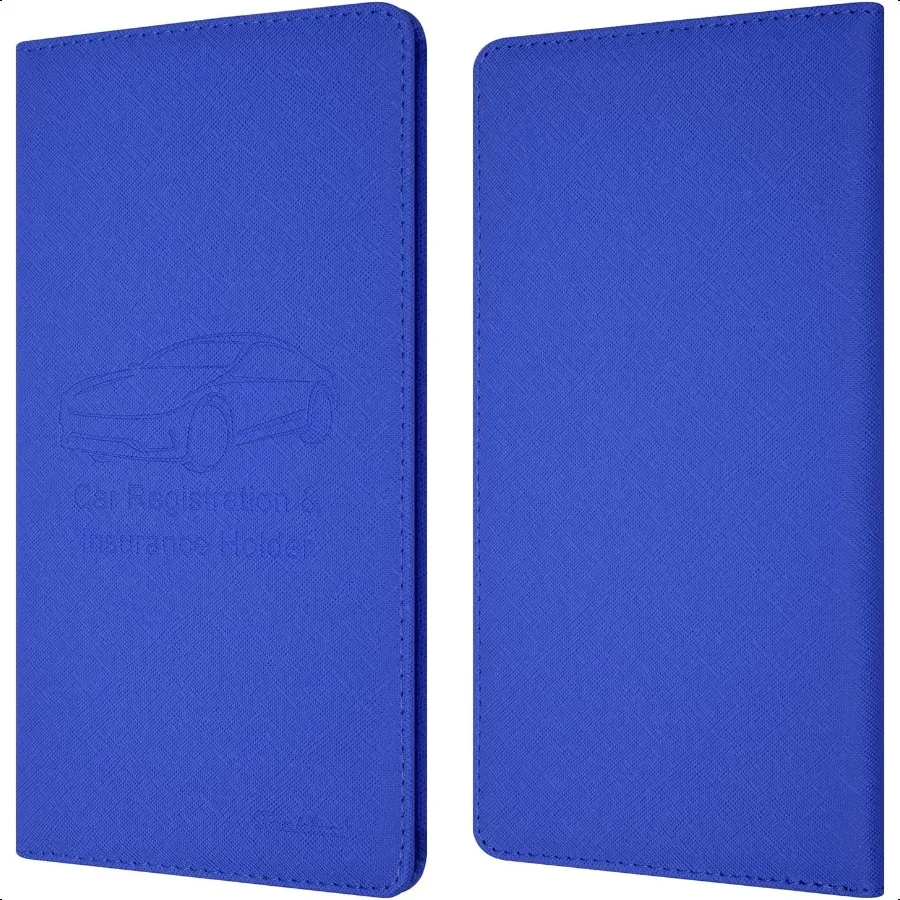 자동차 보험 및 등록증 보관함 9.5 x 5 인치 PU 가죽 차량 글러브 박스 정리함 보험 카드 운전면허증 케이스