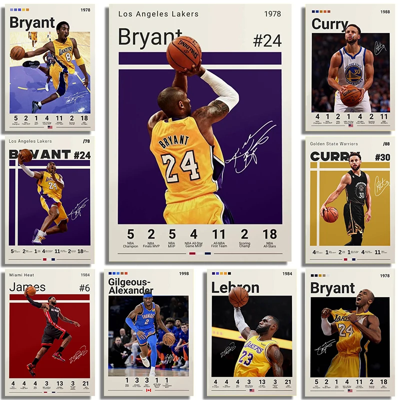 Modern And Popular Basketball Star Athlete Portrait Art Poster Canvas Printing Wall Art Picture Bedroom Home Decoration Gift