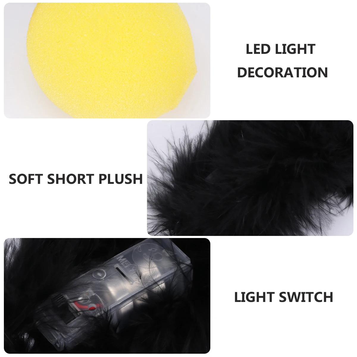 

2pcs Luminous Led Bee Hoops Halloween Party Accessories Headbands For Costume Decoration Fashion Headdress Hair