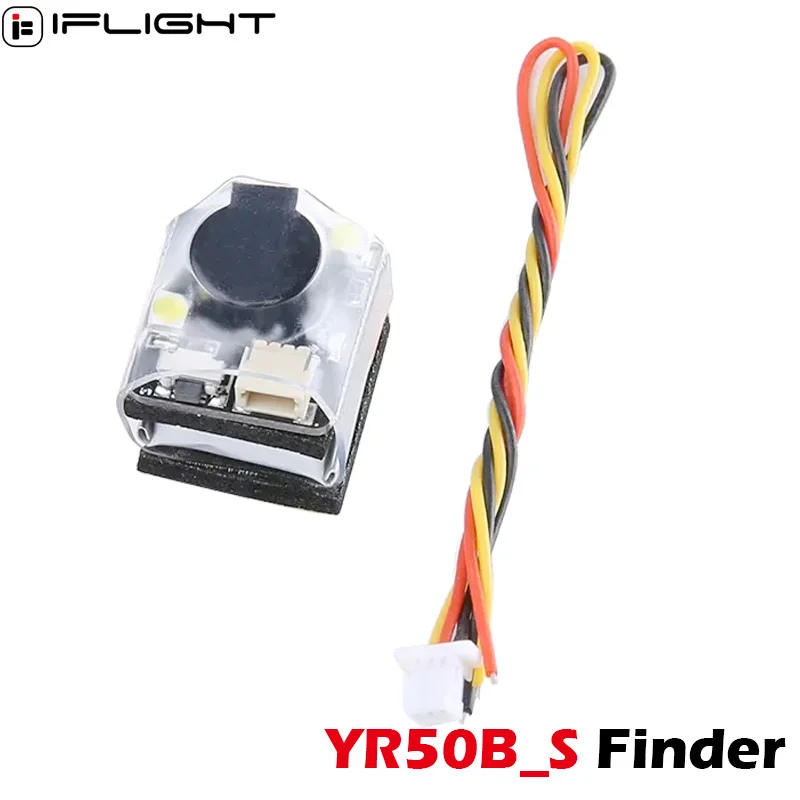 IFlight YR50B_S 파인더 버저 100dB BB 링 LED 라이트 알람 100 데시벨 프로그래밍 가능 BF F7 FPV 쿼드콥터 및 RC 비행기용
