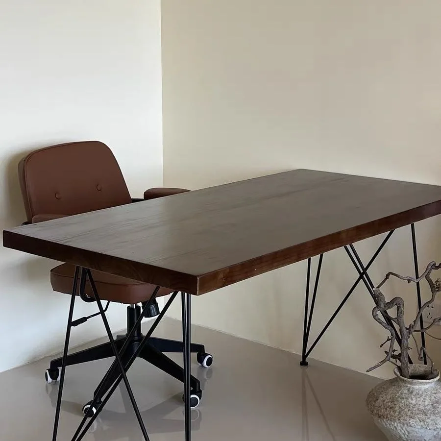 Solid wood desk, simple Chinese style, household computer desk, living room desktop student writing desk