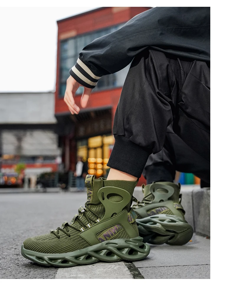 Herren-Freizeitschuhe, modische Laufschuhe, rutschfeste Offroad-Schuhe, Rennschuhe, atmungsaktive, dämpfende Sneakers, Mesh-Trainer für Paare – Detail 17