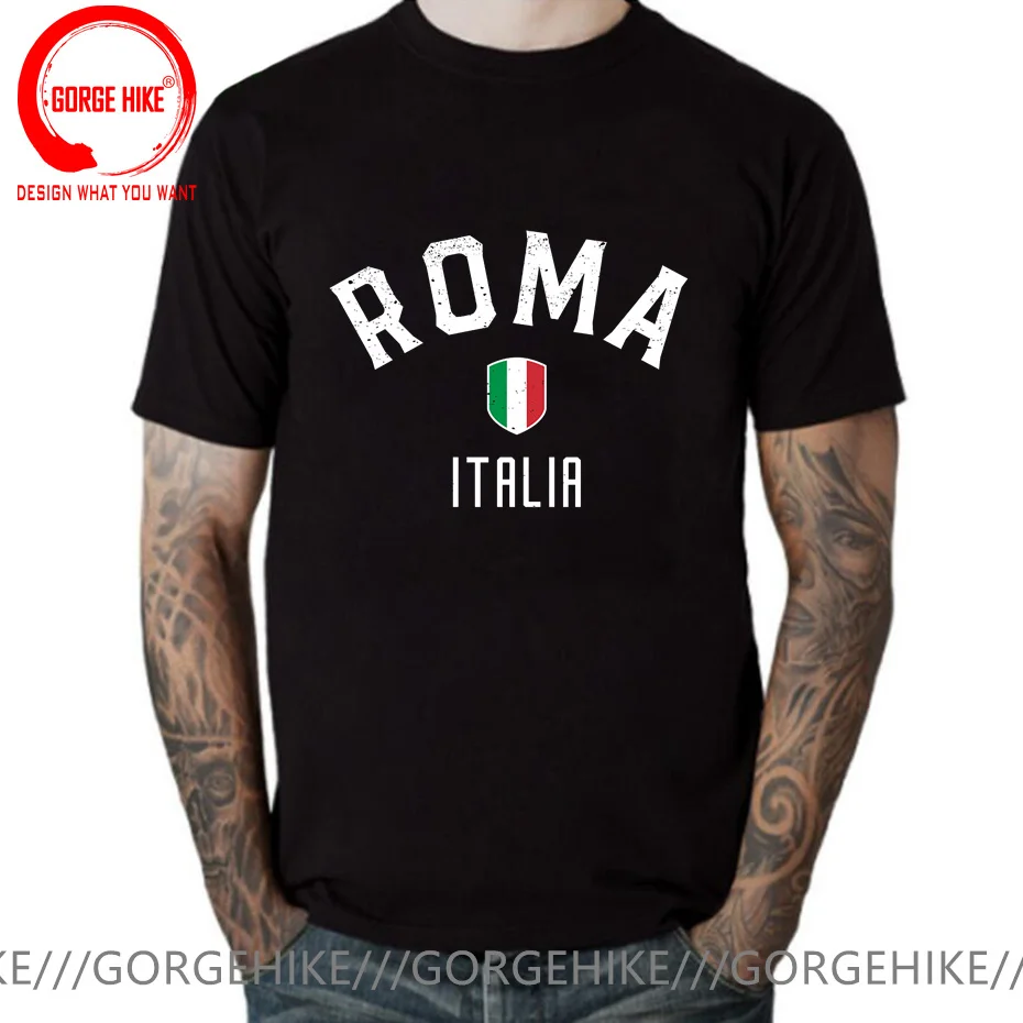 Italy Italian Soccer T Shirt Man Italian Heartbeat Gift TShirt Funny Italy Roma Flag T-Shirt Cool T Shirt Fitted Casual Men Tees