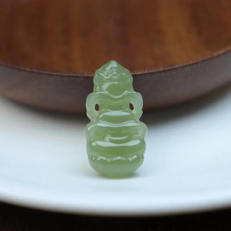 Hotan Rudharma Guanyin Bodhisattva Pendant Men, Three-Dimensional Jade Ornament