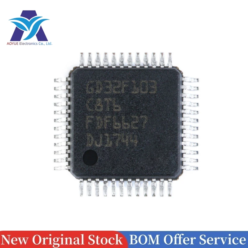 GD32F103 GD32F103C8T6 32bit Microcontroller ARM CortexM3 108MHz FLASH 64kB SRAM 20kB USB CAN 2.6-3.6V LQFP48