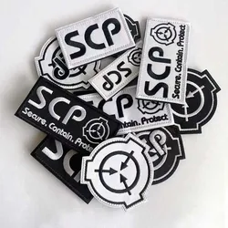 SCP Foundation Embleem Fabric Applique Embroidery Hook and Loop Patches,Supernatural Lovers Tactical Badges on Backpack,Hat