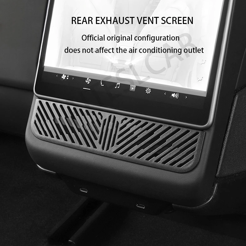 ل تسلا نموذج Y إطلاق/عصابة/نموذج 3 + المرتفعات الخلفية مكيف الهواء غطاء المخرج الخلفي العادم مصبغة الغبار قذيفة الملحقات #3